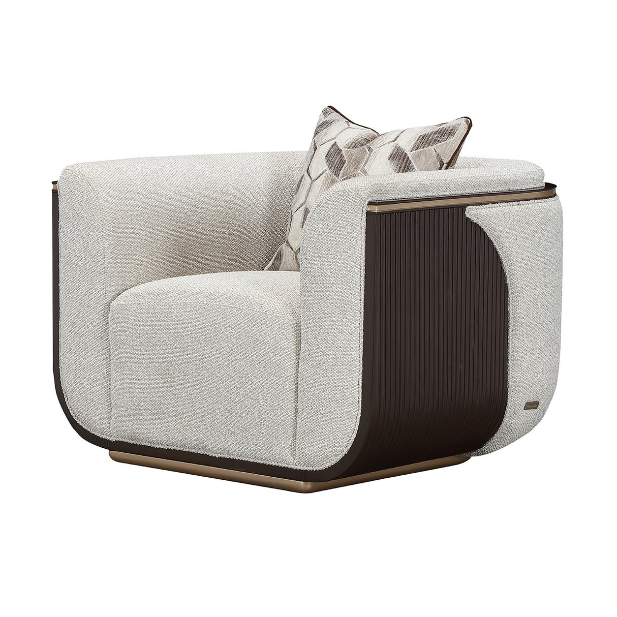 West Kensington Medium Espresso Matching Chair from Michael Amini - Luna Furniture