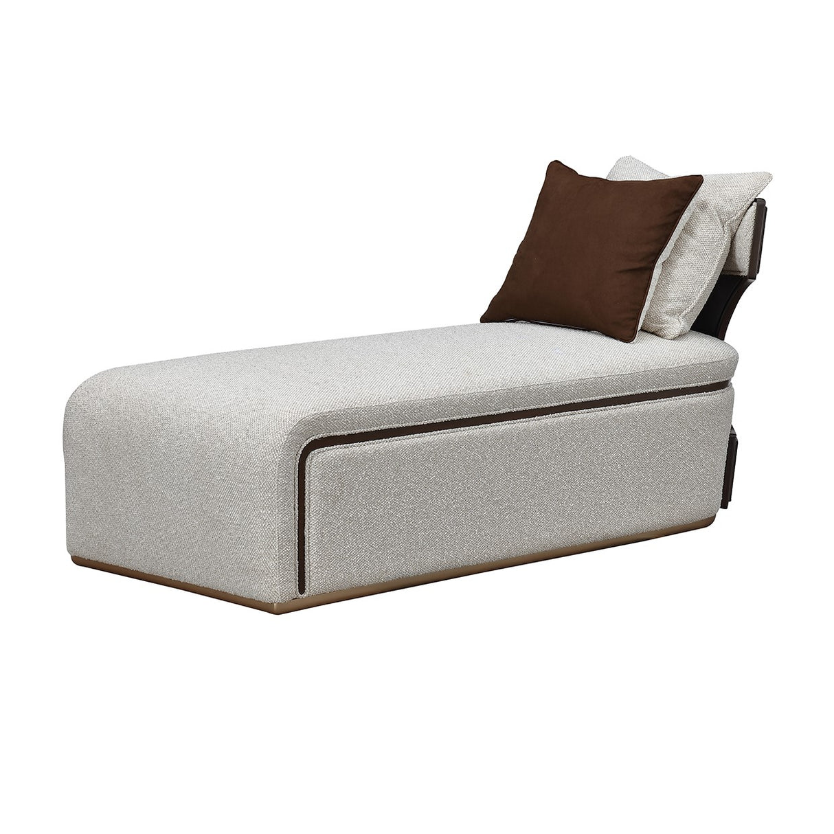 West Kensington Medium Espresso Chaise from Michael Amini - Luna Furniture