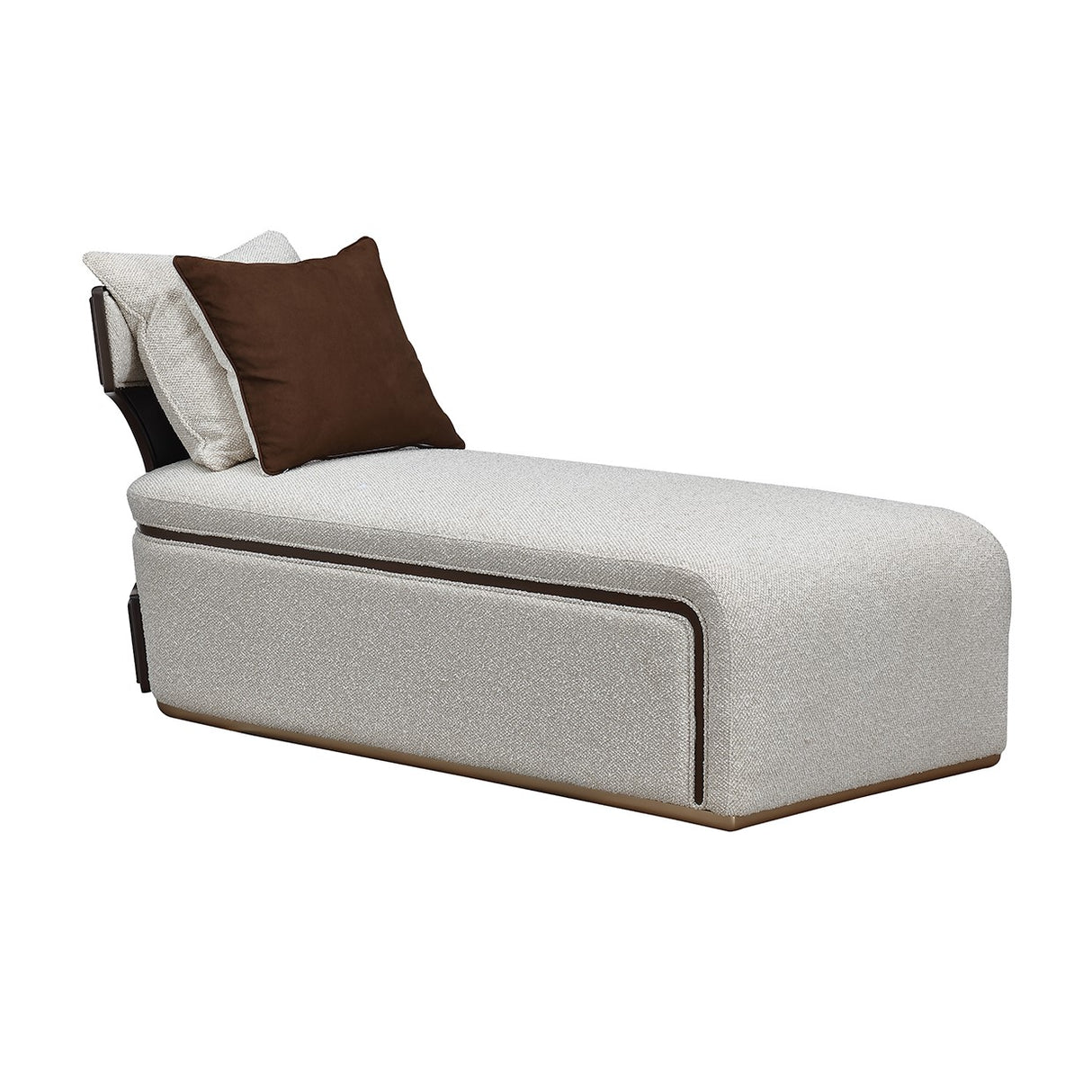 West Kensington Medium Espresso Chaise from Michael Amini - Luna Furniture