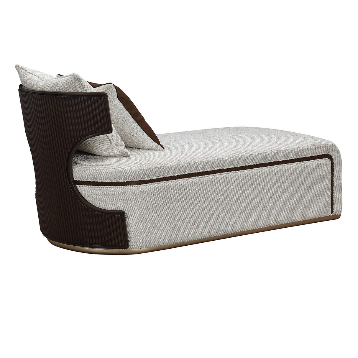 West Kensington Medium Espresso Chaise from Michael Amini - Luna Furniture