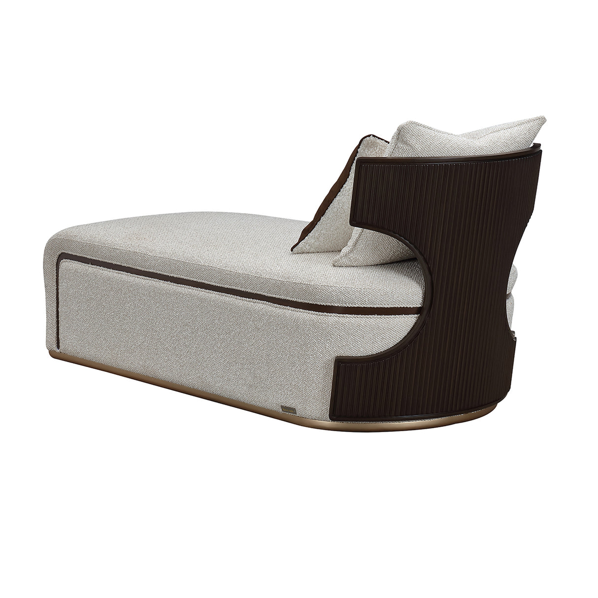 West Kensington Medium Espresso Chaise from Michael Amini - Luna Furniture