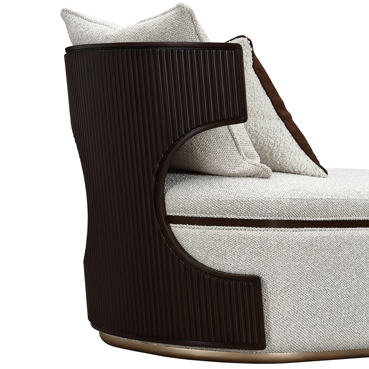 West Kensington Medium Espresso Chaise from Michael Amini - Luna Furniture