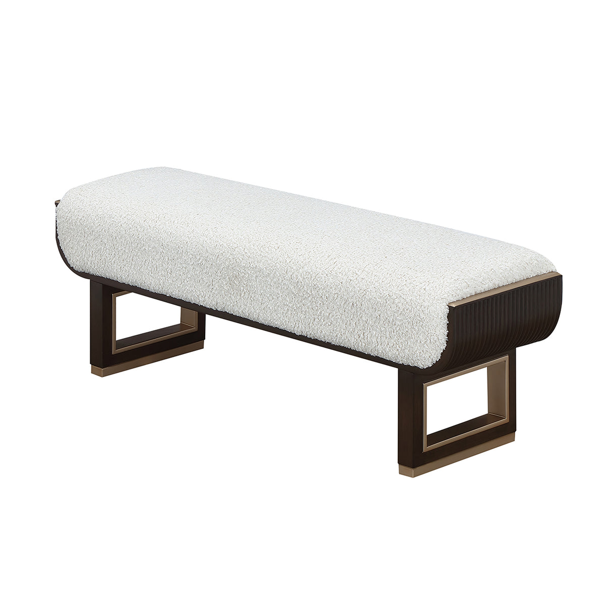 West Kensington Medium Espresso Accent Bench from Michael Amini - Luna Furniture