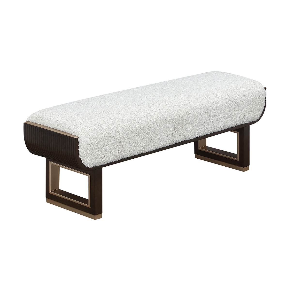 West Kensington Medium Espresso Accent Bench from Michael Amini - Luna Furniture