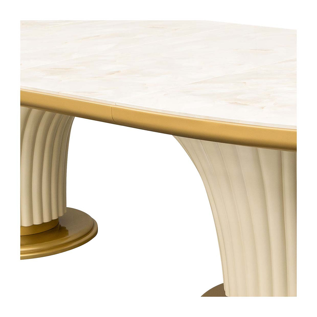 Scotts Square Light Champagne Oval Dining Table from Michael Amini - Luna Furniture