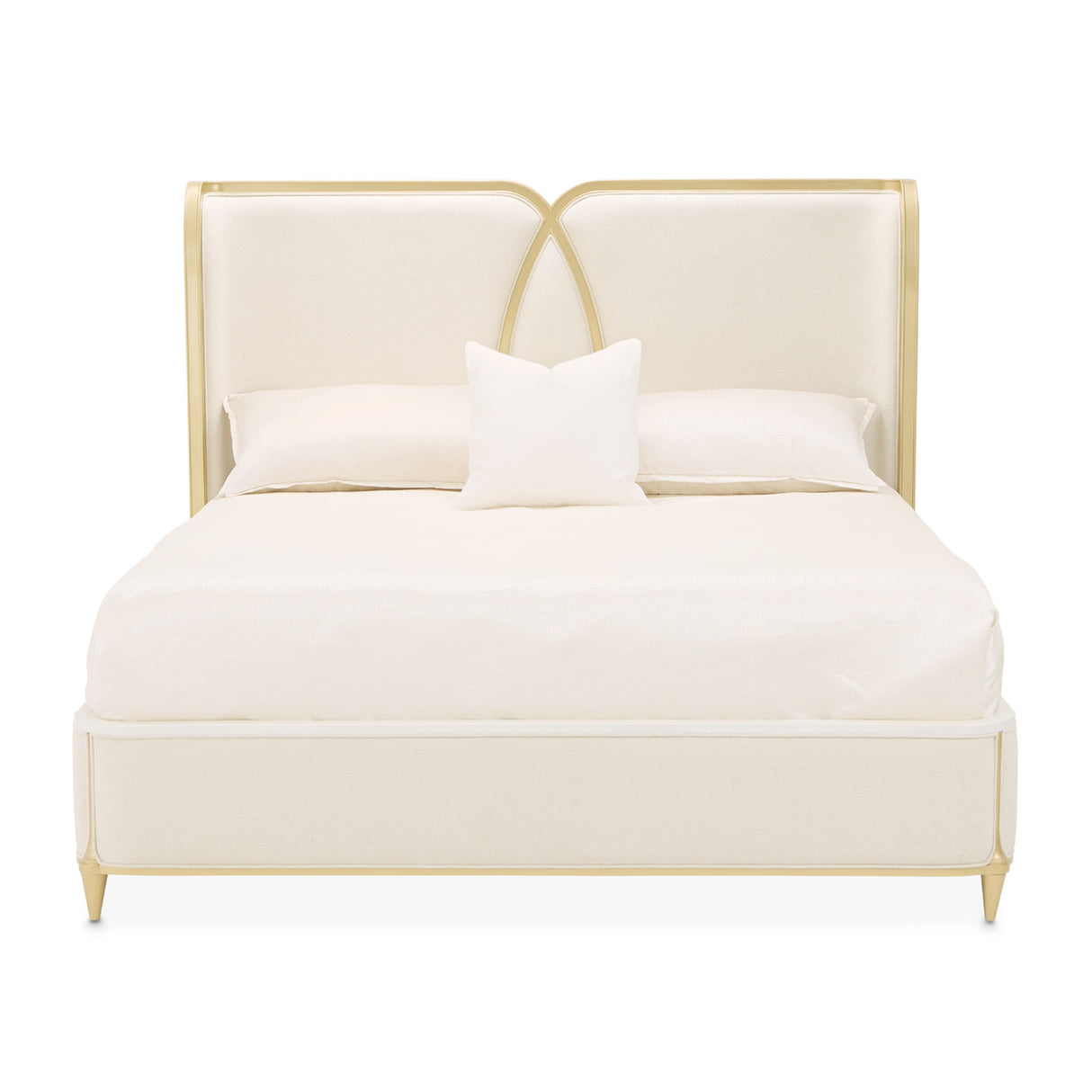 Scotts Square Light Champagne Cal. King Bed from Michael Amini - Luna Furniture