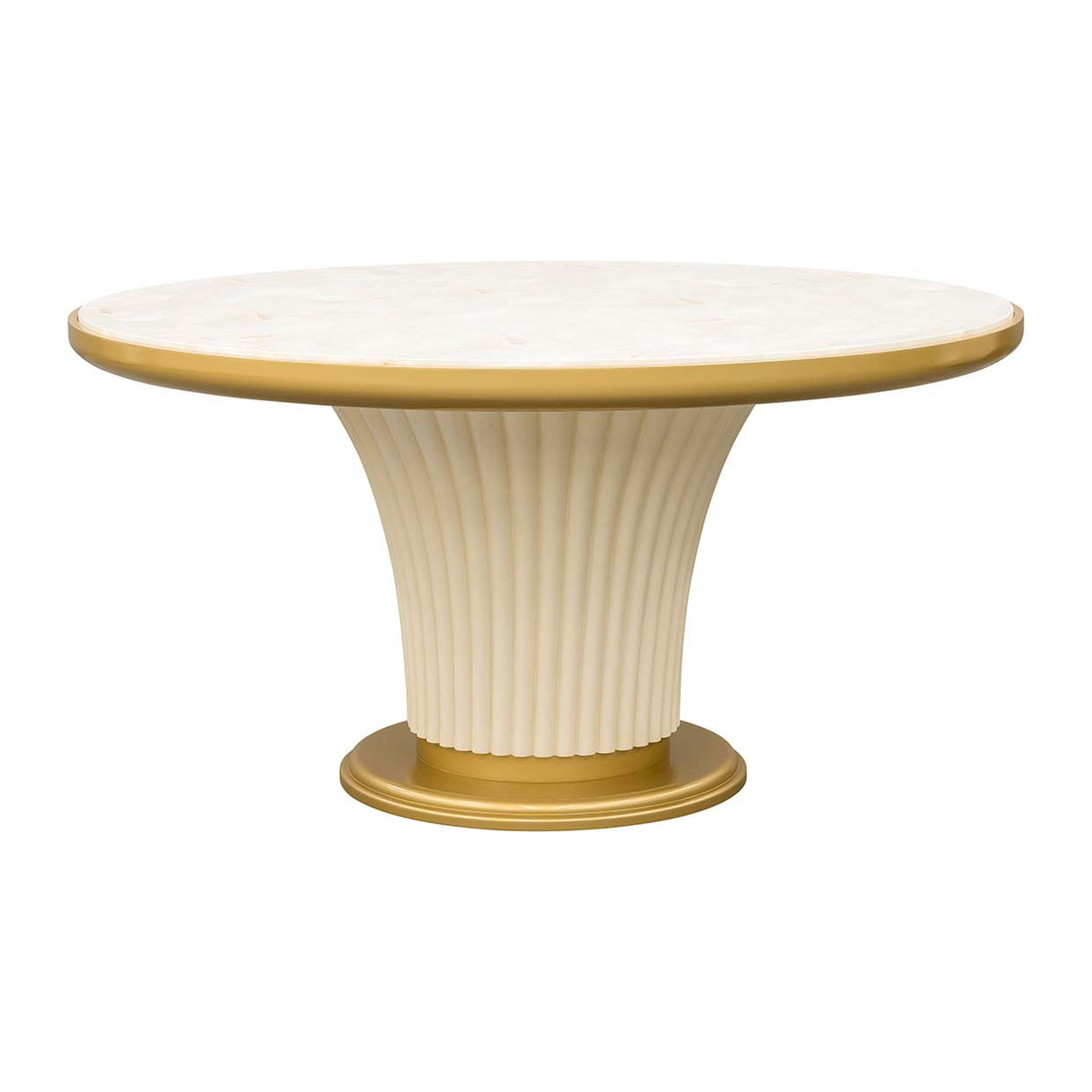 Scotts Square Light Champagne Round Dining Table from Michael Amini - Luna Furniture