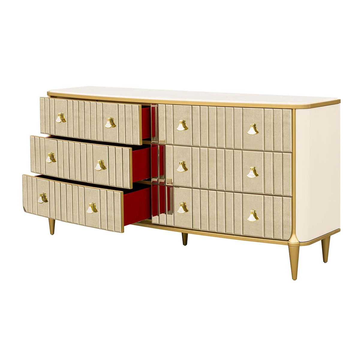Scotts Square Light Champagne Dresser from Michael Amini - Luna Furniture