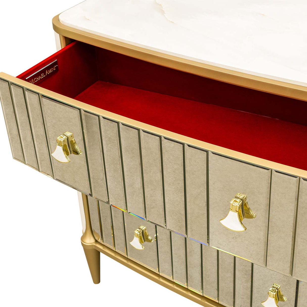 Scotts Square Light Champagne Dresser from Michael Amini - Luna Furniture