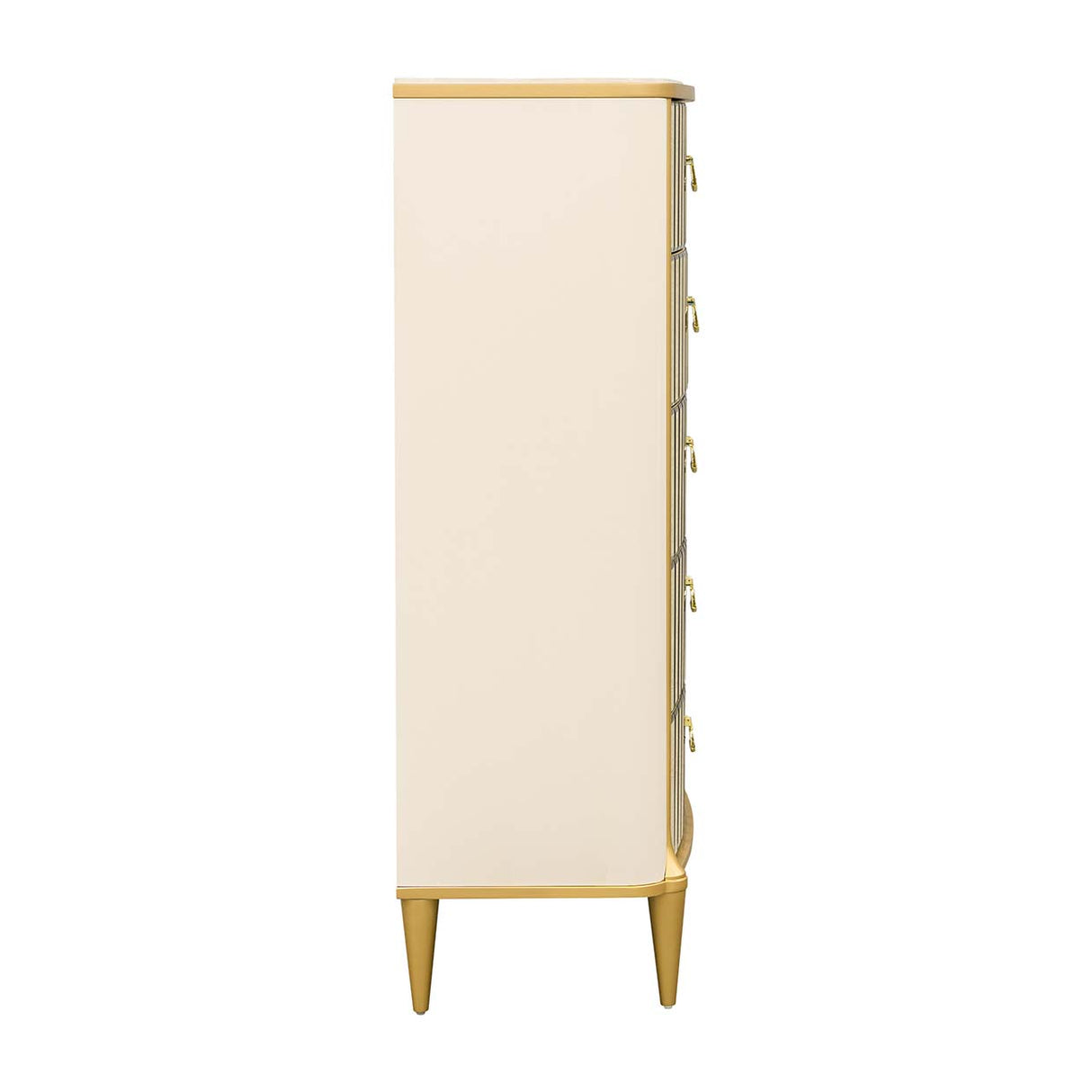 Scotts Square Light Champagne 5-drawer Chest from Michael Amini - Luna Furniture
