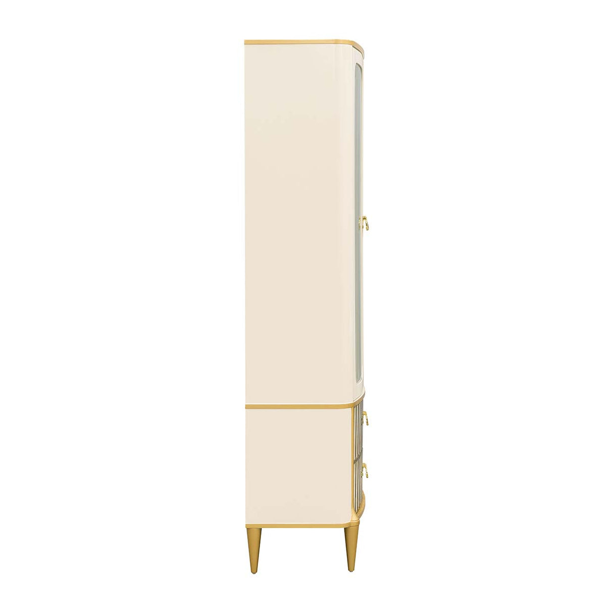 Scotts Square Light Champagne Display Cabinet from Michael Amini - Luna Furniture