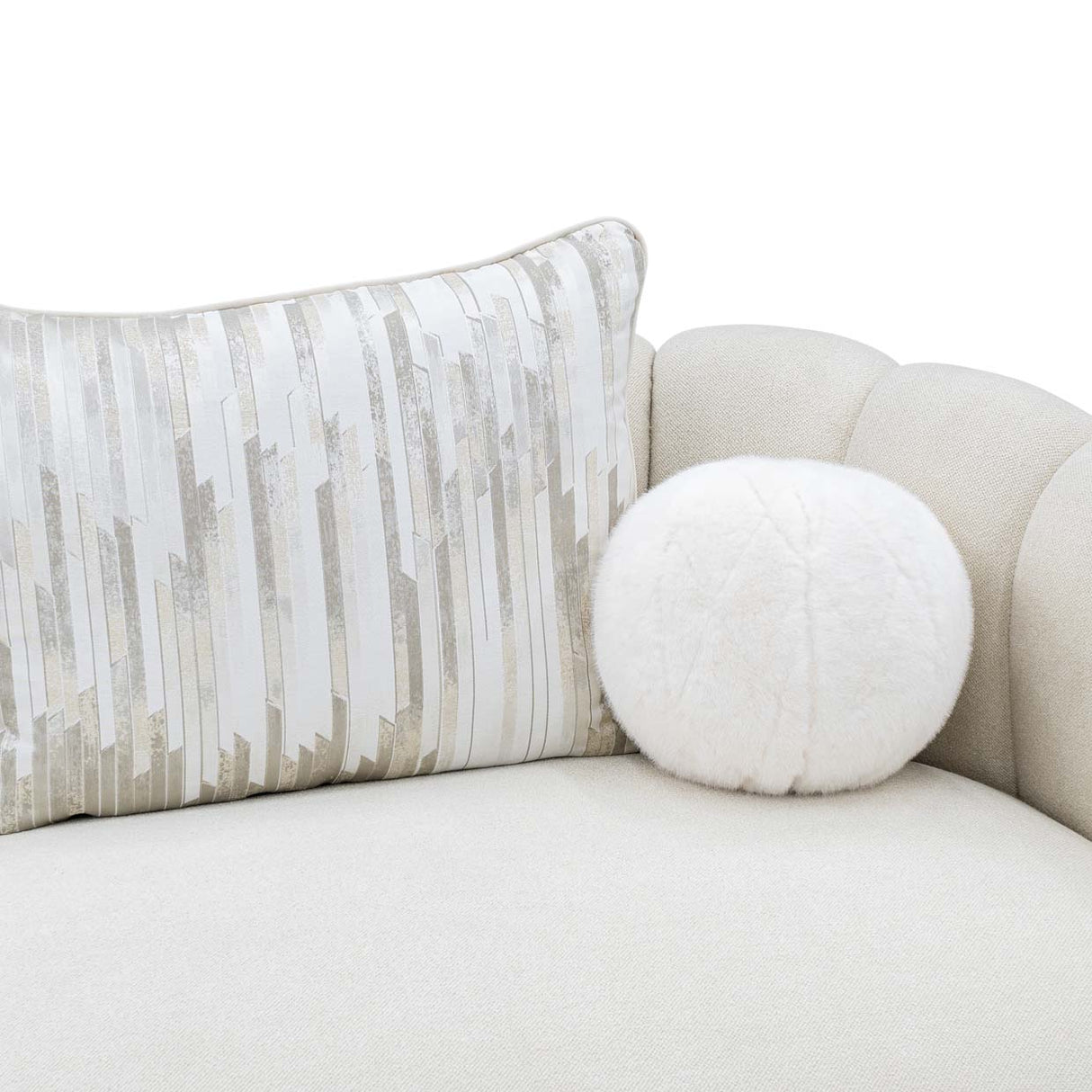 Scotts Square Light Champagne Sofa from Michael Amini - Luna Furniture