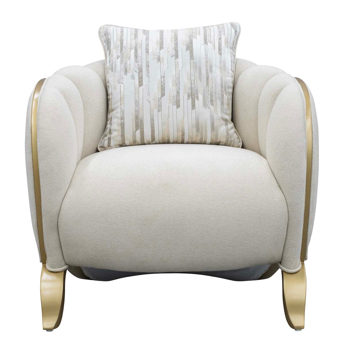Scotts Square Light Champagne Matching Accent Chair from Michael Amini - Luna Furniture