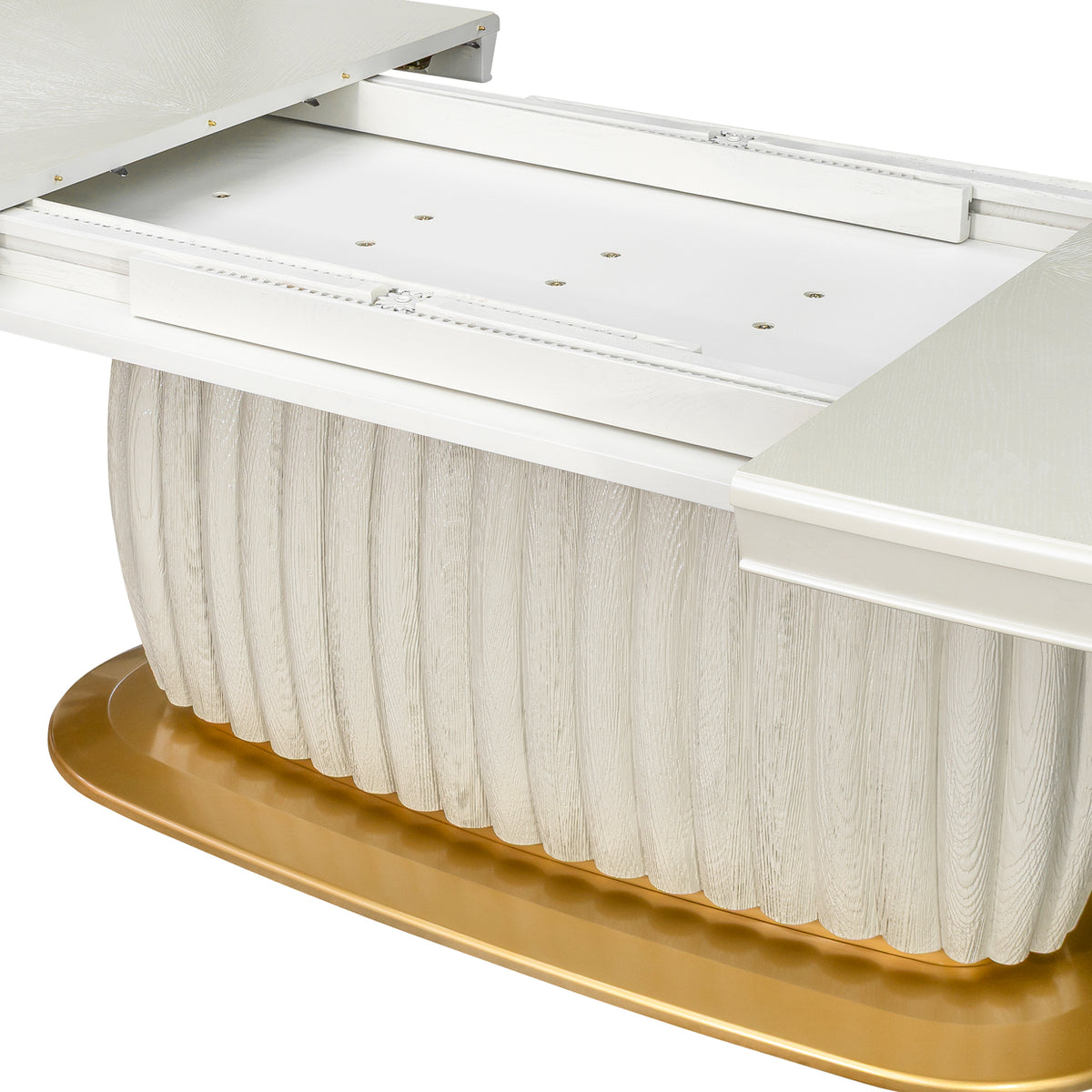 Sirene Creamy Pearl Oval Dining Table from Michael Amini - Luna Furniture