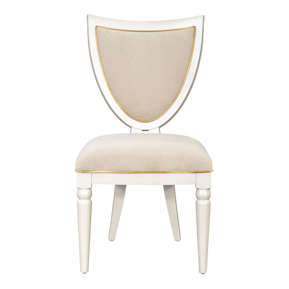 Sirene Creamy Pearl Shield Dining Side Chair from Michael Amini - Luna Furniture