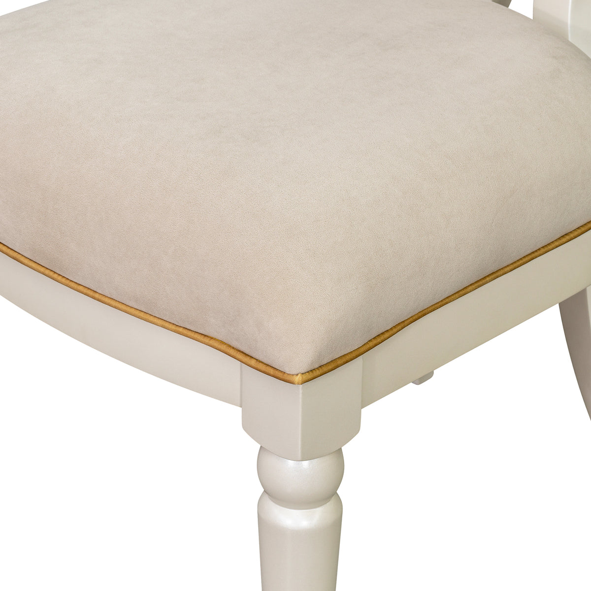 Sirene Creamy Pearl Shield Dining Side Chair from Michael Amini - Luna Furniture
