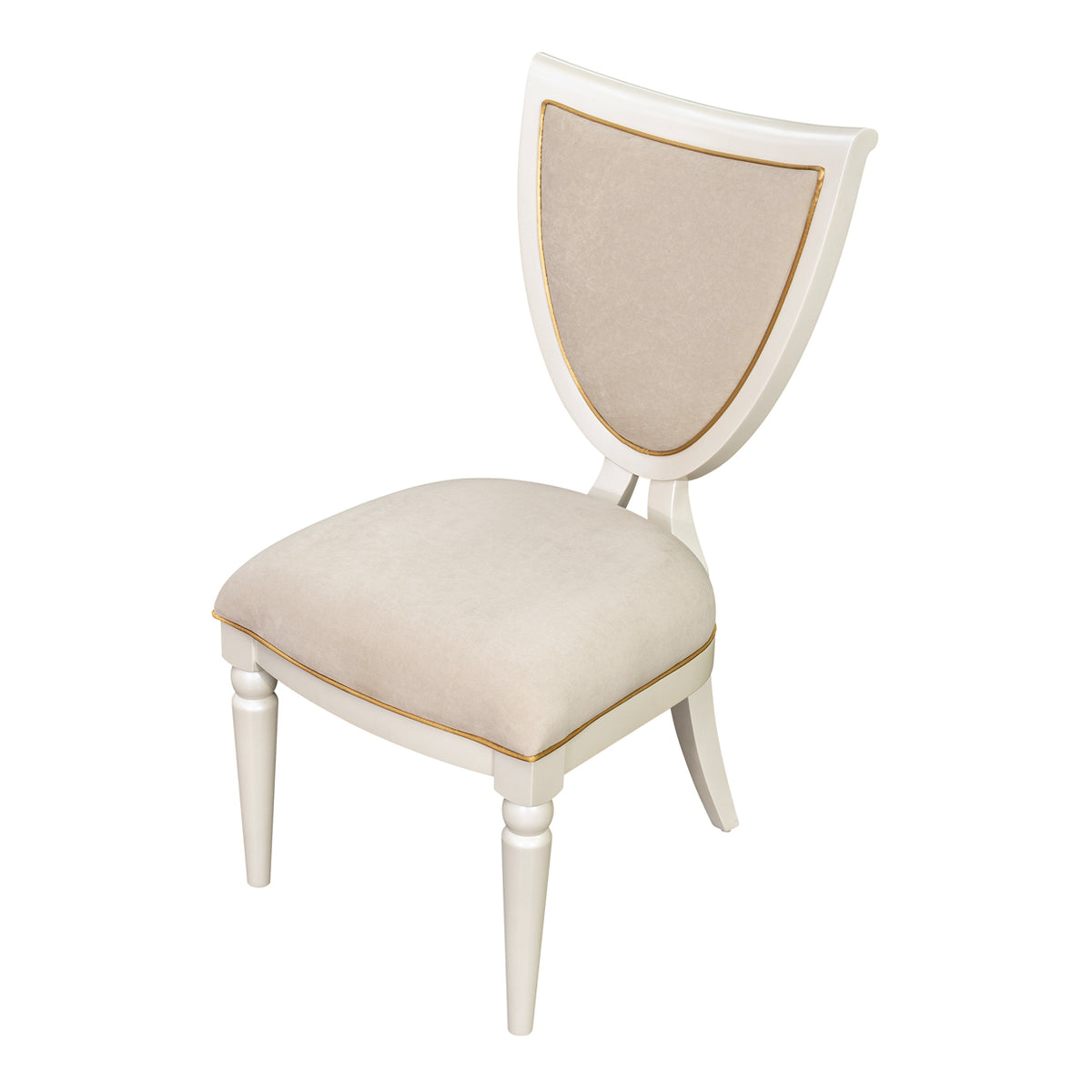Sirene Creamy Pearl Shield Dining Side Chair from Michael Amini - Luna Furniture