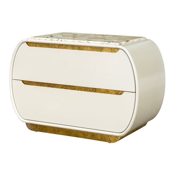 Sirene Creamy Pearl Nightstand