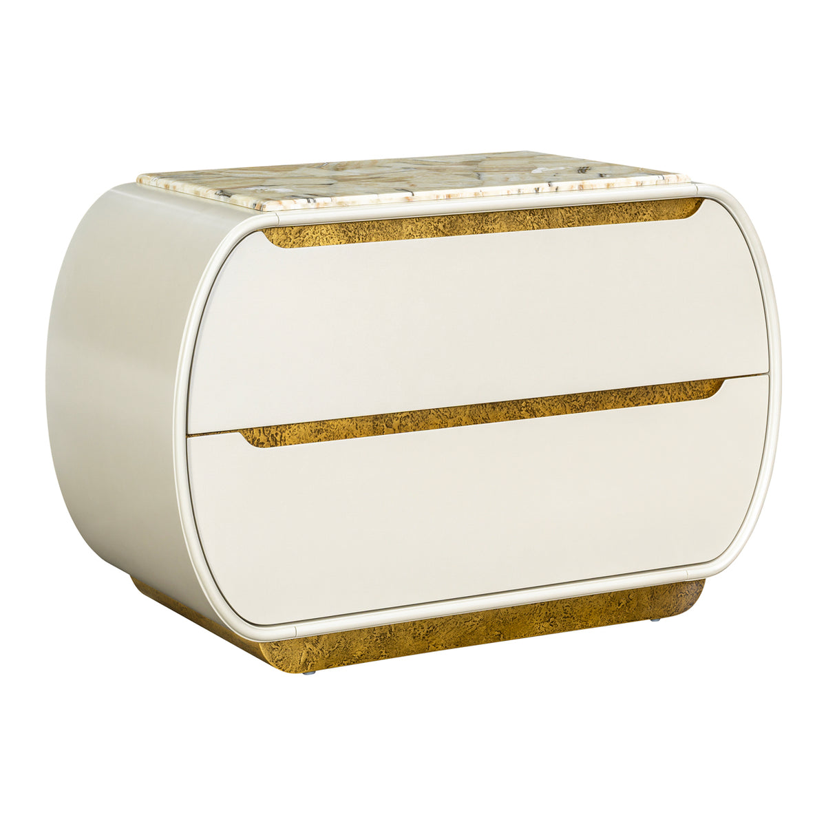 Sirene Creamy Pearl Nightstand from Michael Amini - Luna Furniture