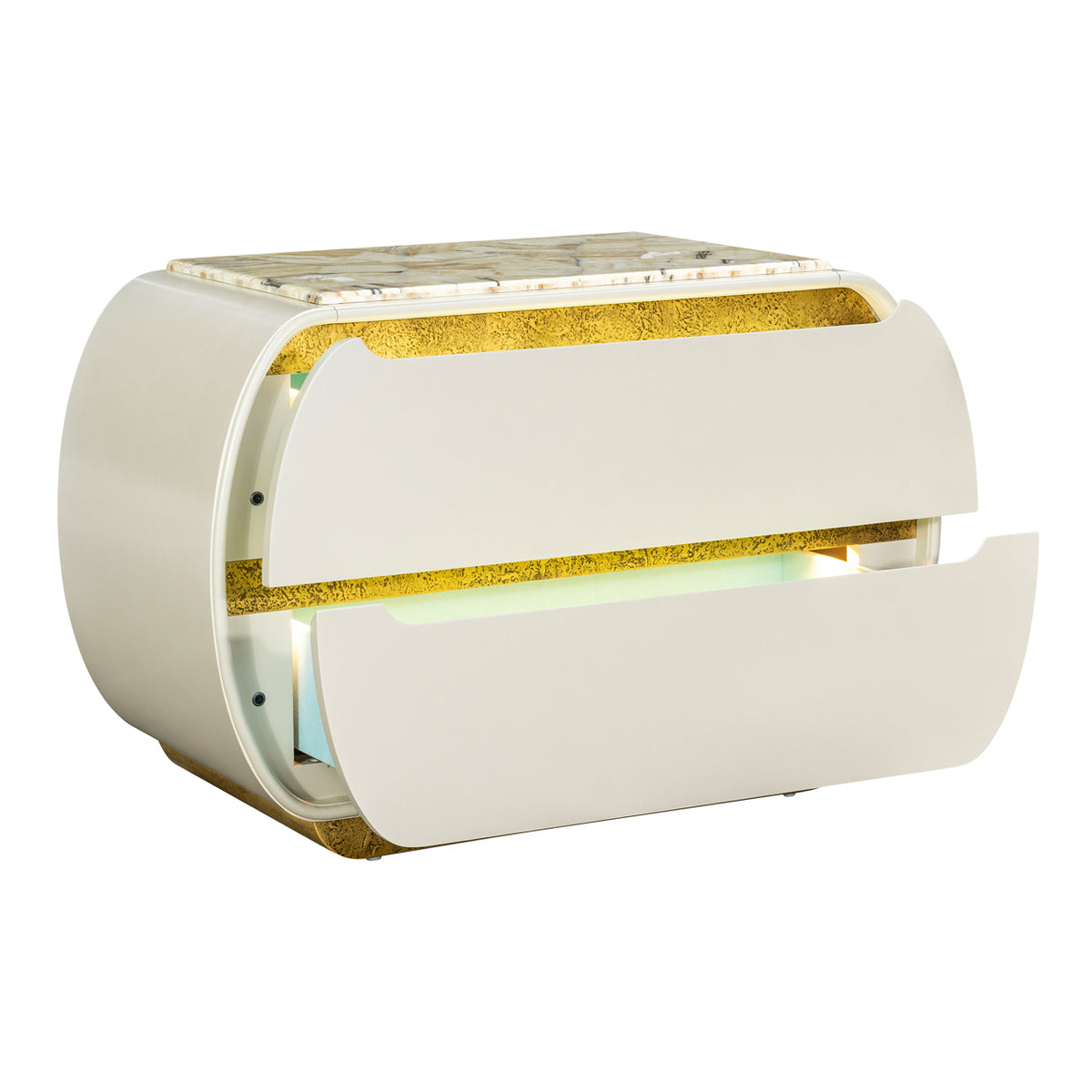 Sirene Creamy Pearl Nightstand from Michael Amini - Luna Furniture