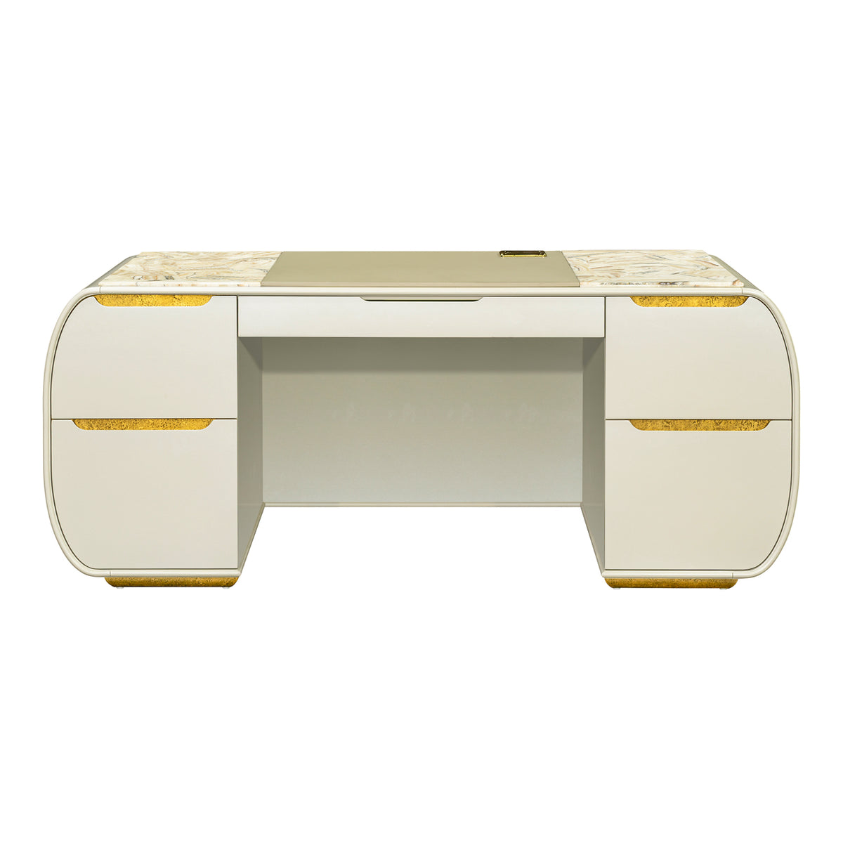 Sirene Creamy Pearl Desk from Michael Amini - Luna Furniture