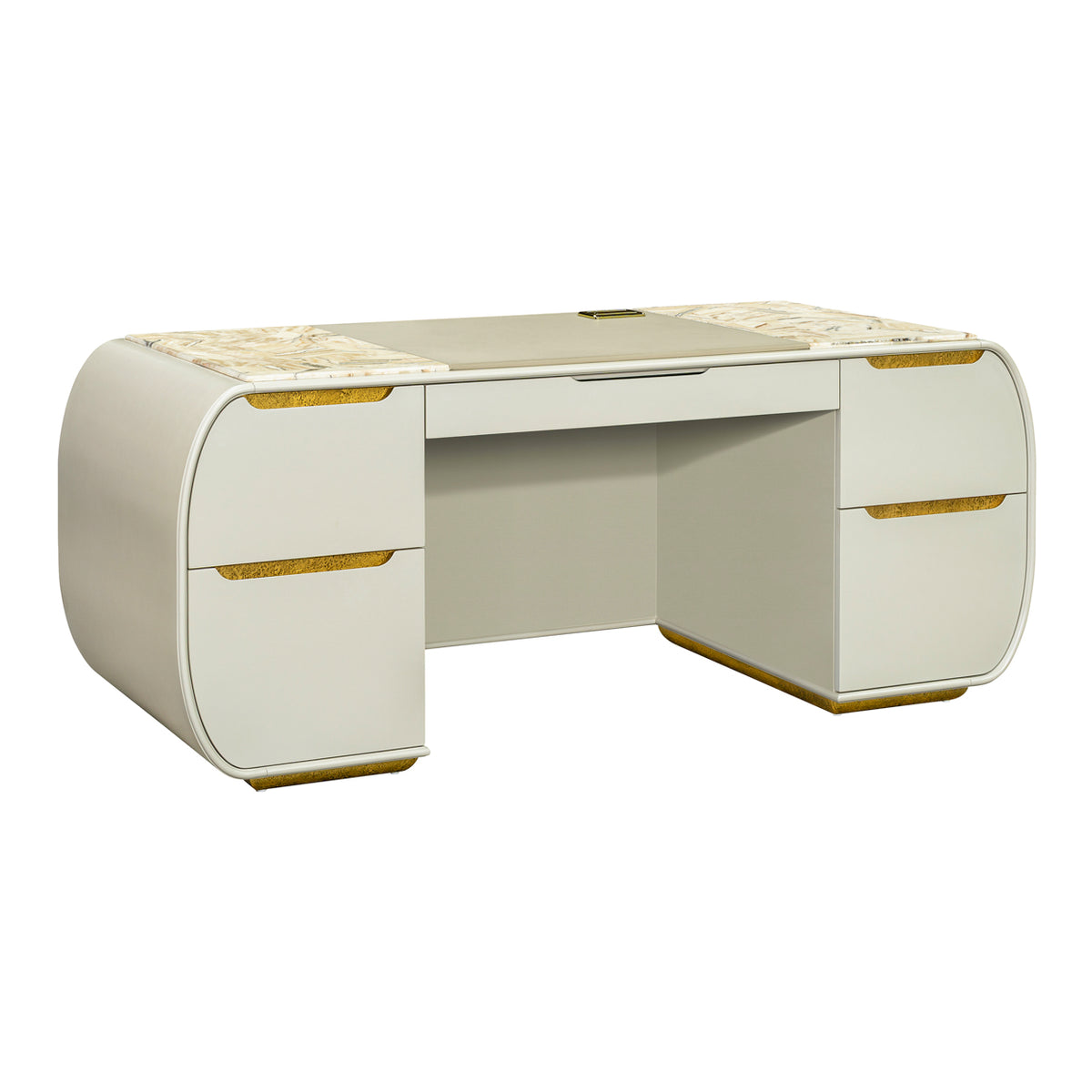 Sirene Creamy Pearl Desk from Michael Amini - Luna Furniture