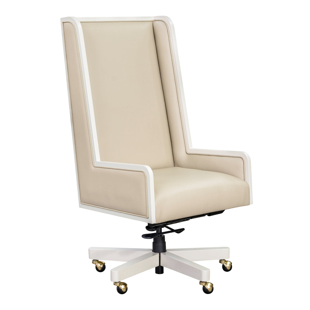 Sirene Creamy Pearl Swivel Desk Chair from Michael Amini - Luna Furniture