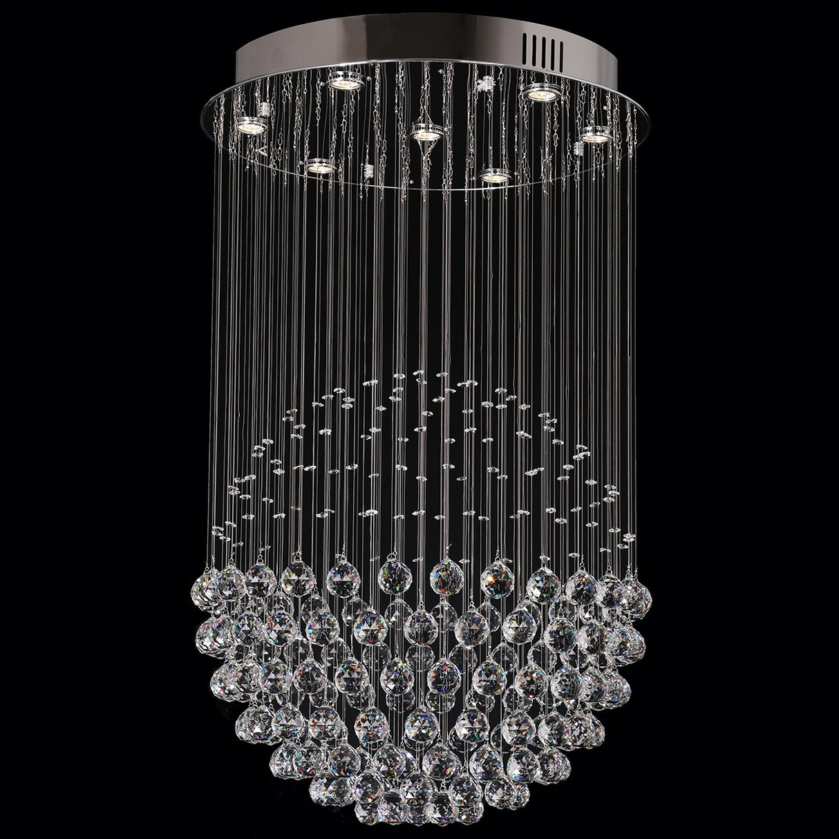 HD-91004 Silver Chrome Chandelier from Homey Design - Luna Furniture