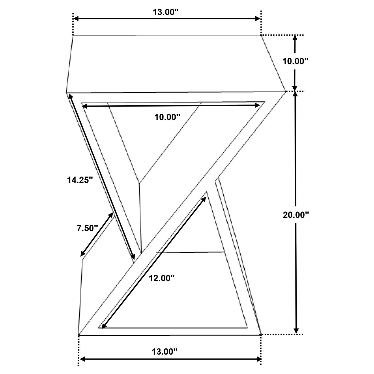 Lily Natural Geometric Accent Table from Coaster - Luna Furniture