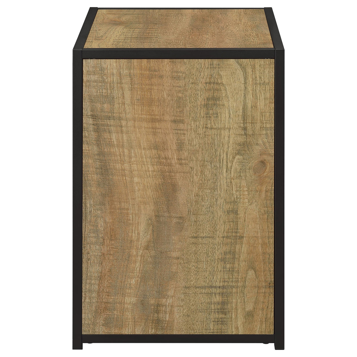 Martino Mango/Black Shoe Storage Entryway Bench with Cabinet from Coaster - Luna Furniture