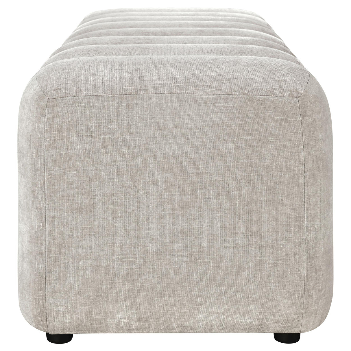 Summer Chenille Upholstered Channel Accent Bench Beige from Coaster - Luna Furniture