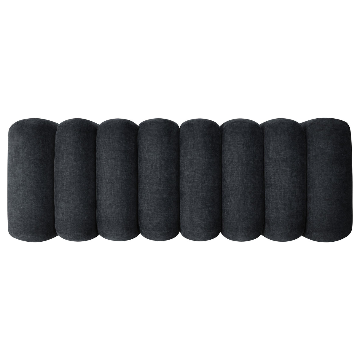 Summer Black Chenille Upholstered Channel Accent Bench from Coaster - Luna Furniture