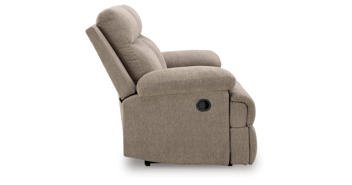 Side-Swipe Mocha Reclining Sofa and Loveseat from Ashley - Luna Furniture
