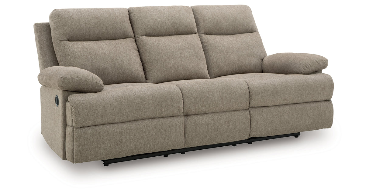Side-Swipe Mocha Reclining Sofa and Loveseat from Ashley - Luna Furniture