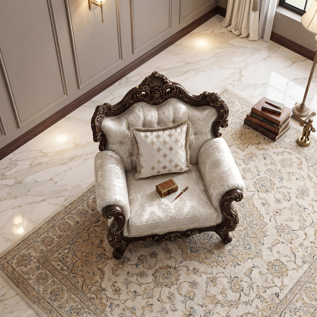 Sovereign Cherry Brown 2-Piece Living Room Set from Homelegance - Luna Furniture