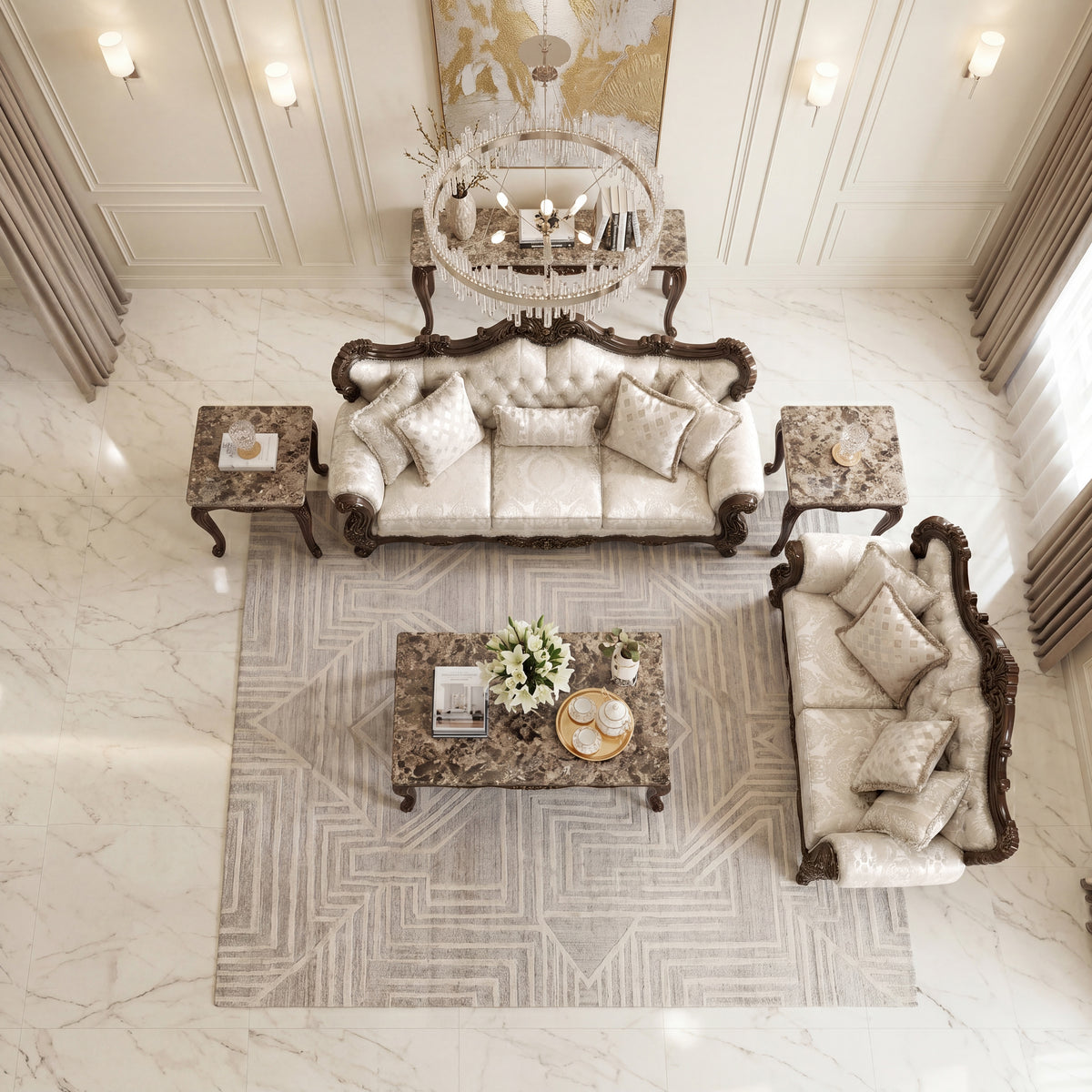 Sovereign Cherry Brown 2-Piece Living Room Set