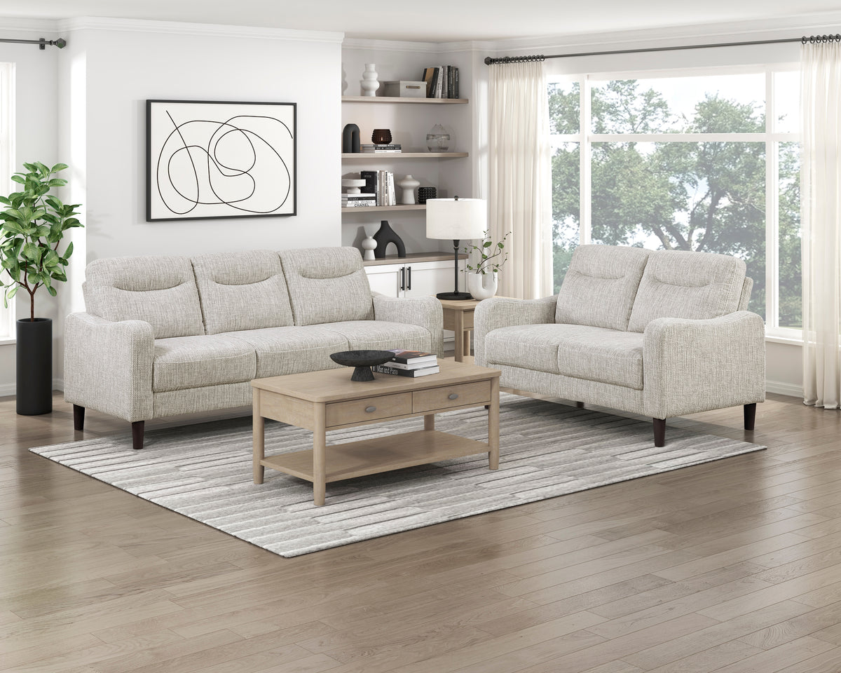 Linden Taupe 2-Piece Living Room Set from Homelegance - Luna Furniture
