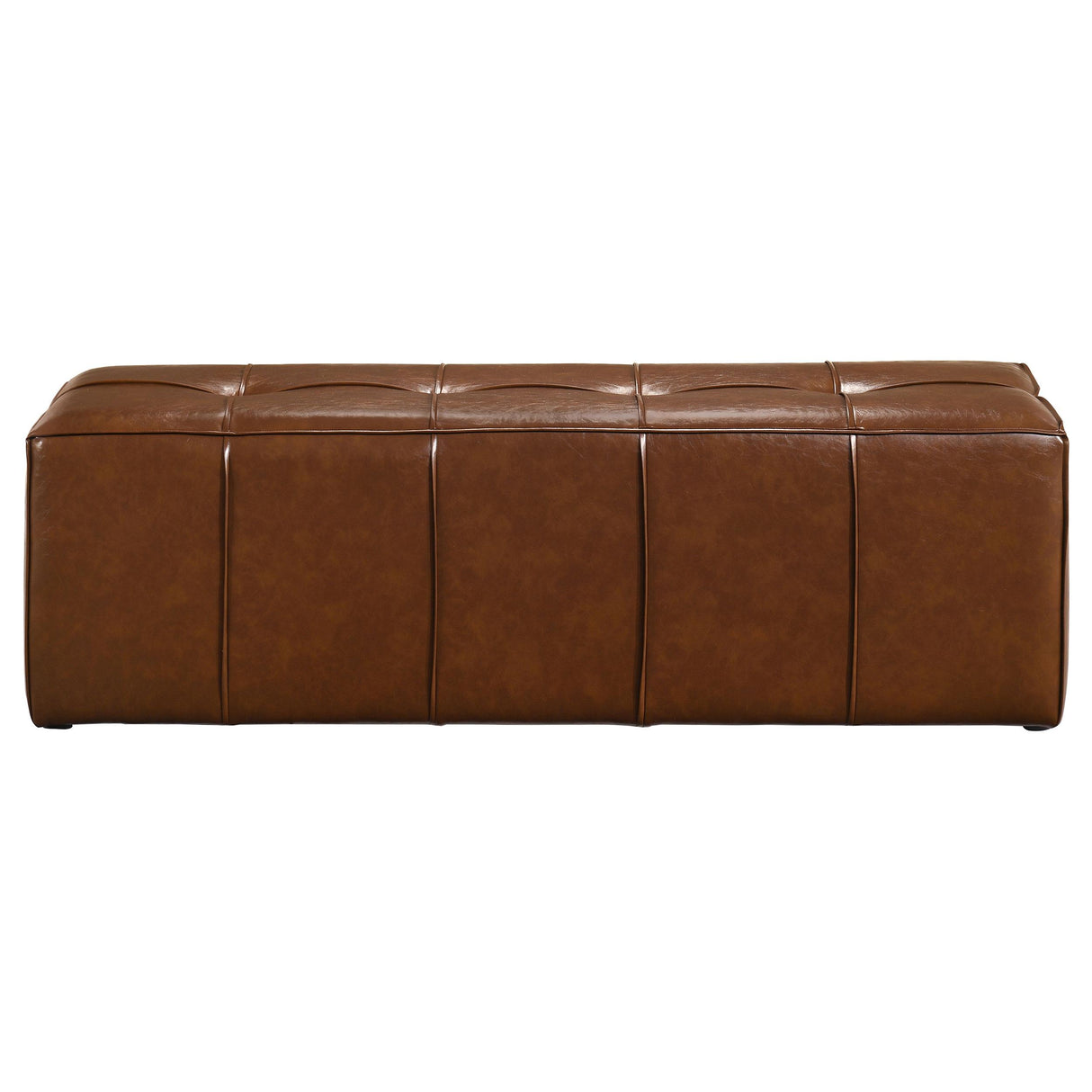 Farrell Brown Leatherette Upholstered Bench from Coaster - Luna Furniture