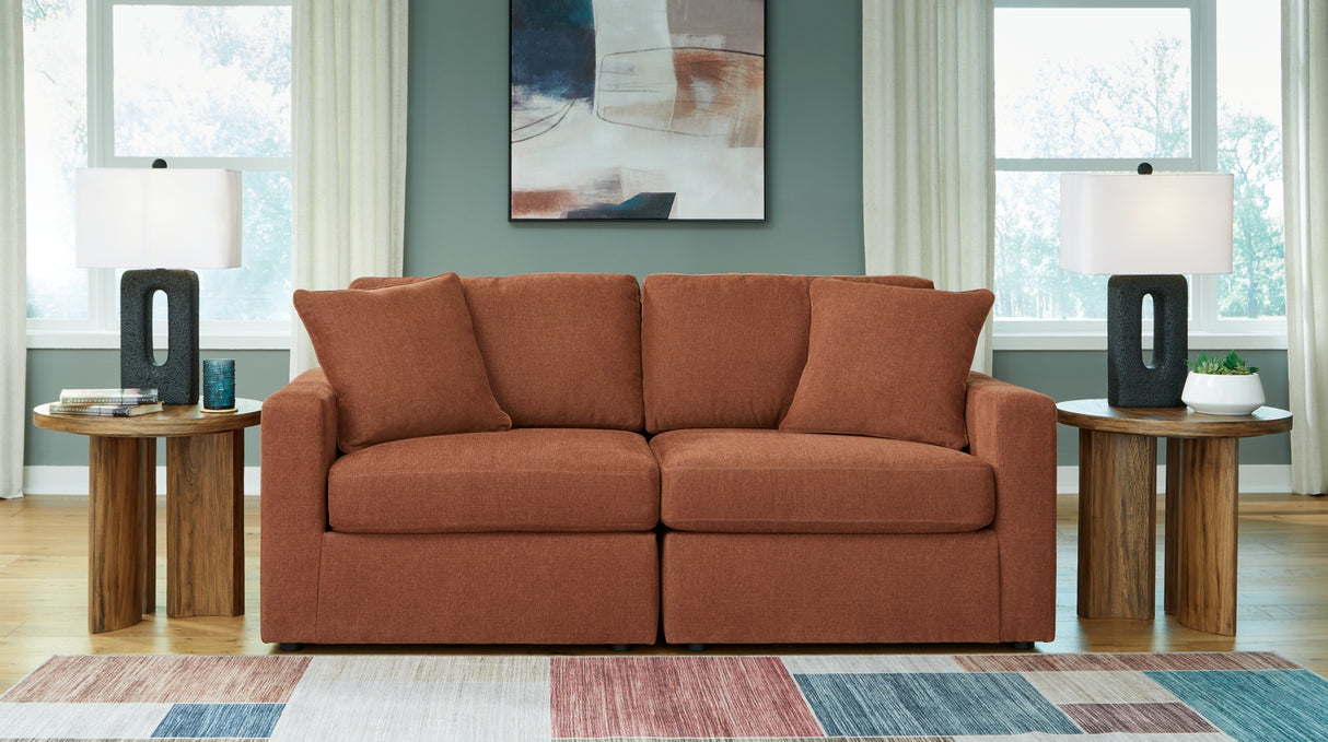 Modmax Sofa, Loveseat and Recliner in Spice from Ashley - Luna Furniture