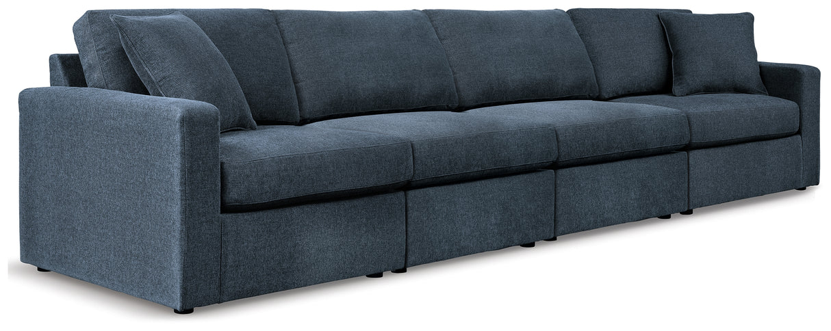 Modmax 4-Piece Sectional with Ottoman in Ink from Ashley - Luna Furniture