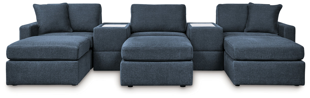 Modmax 5-Piece Sectional with Ottoman in Ink from Ashley Furniture - Luna Furniture