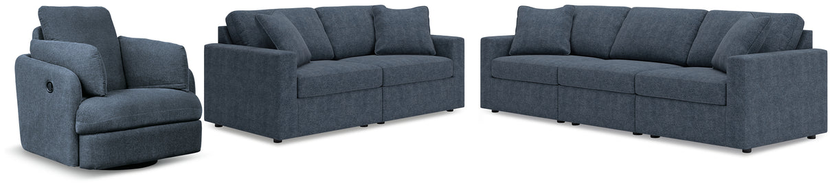 Modmax Sofa, Loveseat and Recliner in Ink from Ashley - Luna Furniture