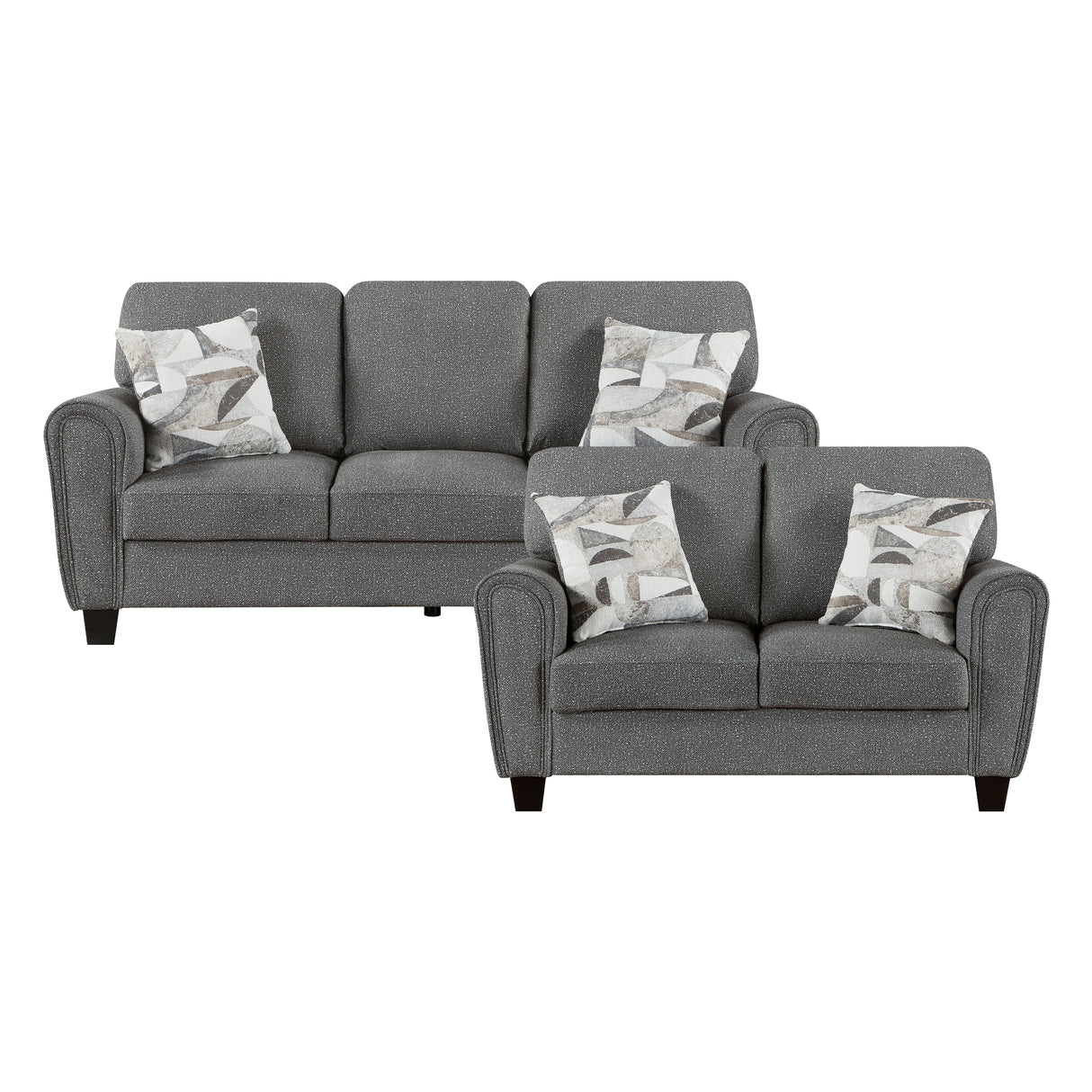 Lemond Dark Gray 2-Piece Living Room Set from Homelegance - Luna Furniture