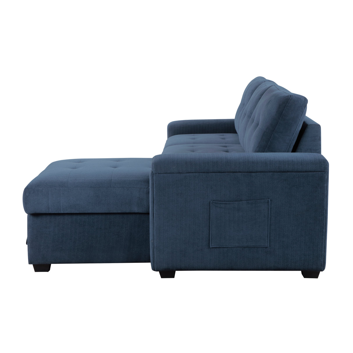 Barbara Navy Reversible Sectional with Hidden Storage and Pull-out Bed from Homelegance - Luna Furniture
