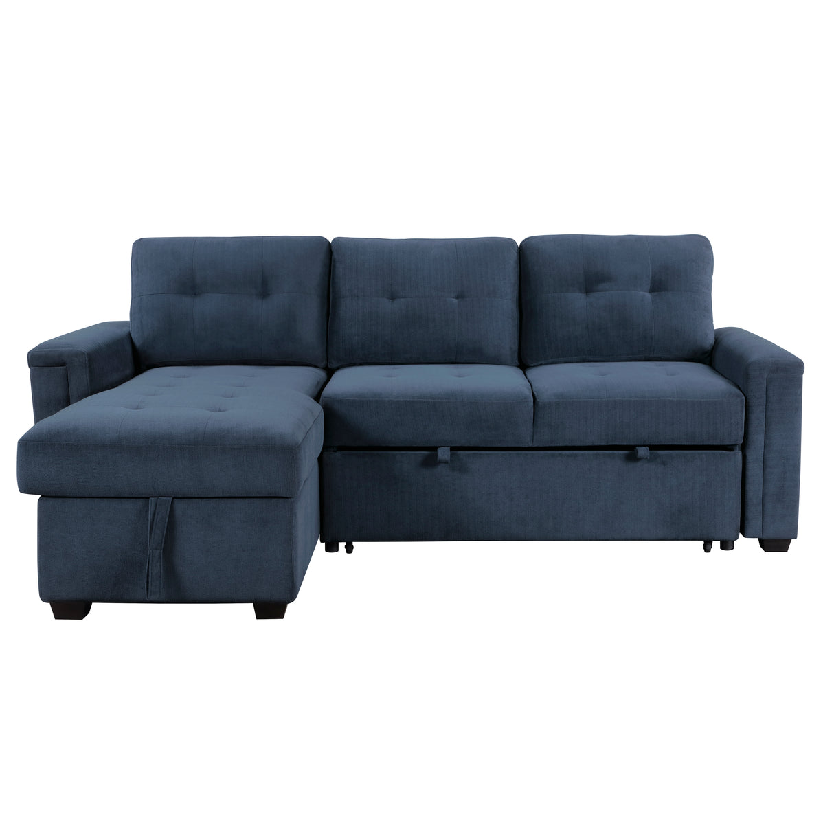 Barbara Navy Reversible Sectional with Hidden Storage and Pull-out Bed from Homelegance - Luna Furniture