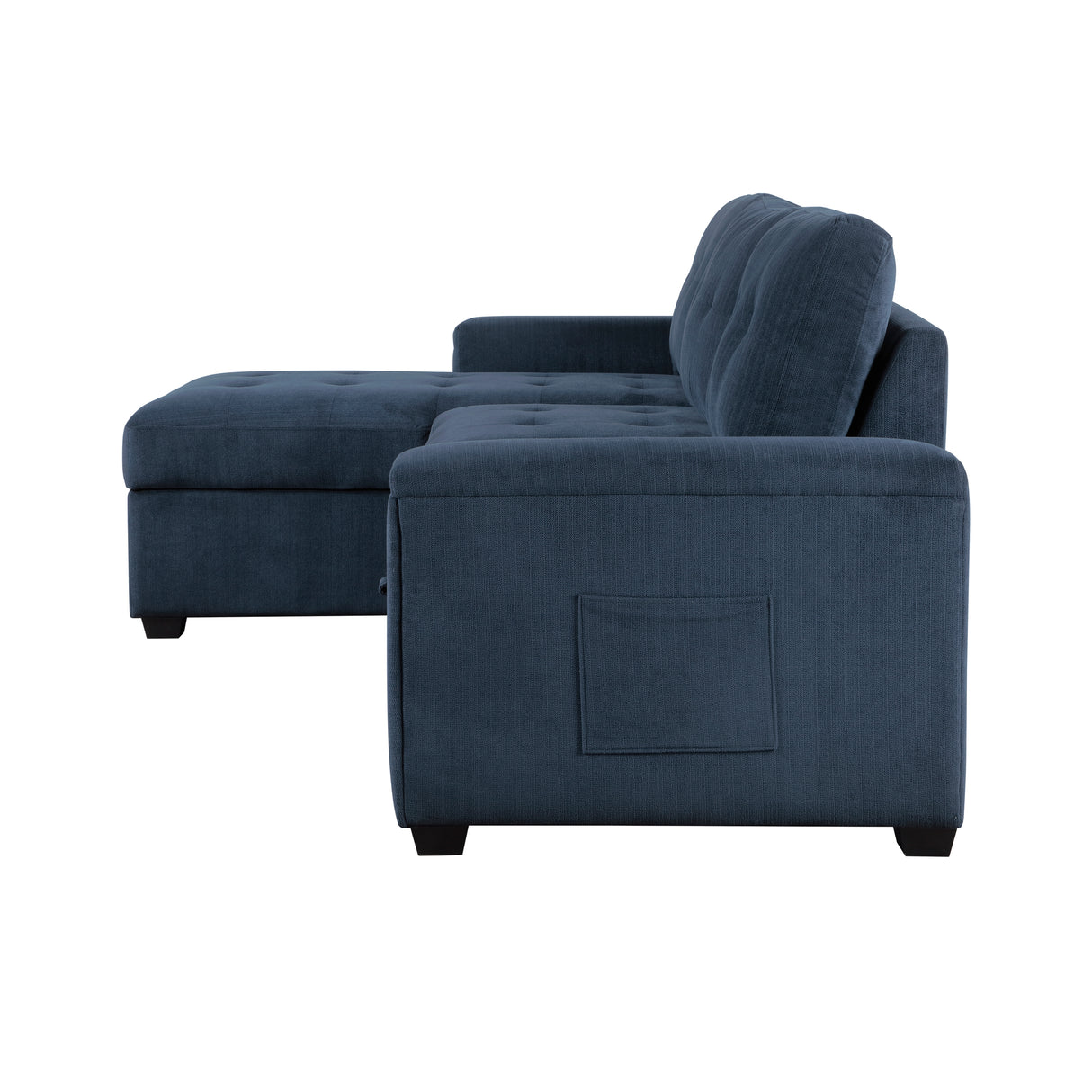 Barbara Navy Reversible Sectional with Hidden Storage and Pull-out Bed from Homelegance - Luna Furniture