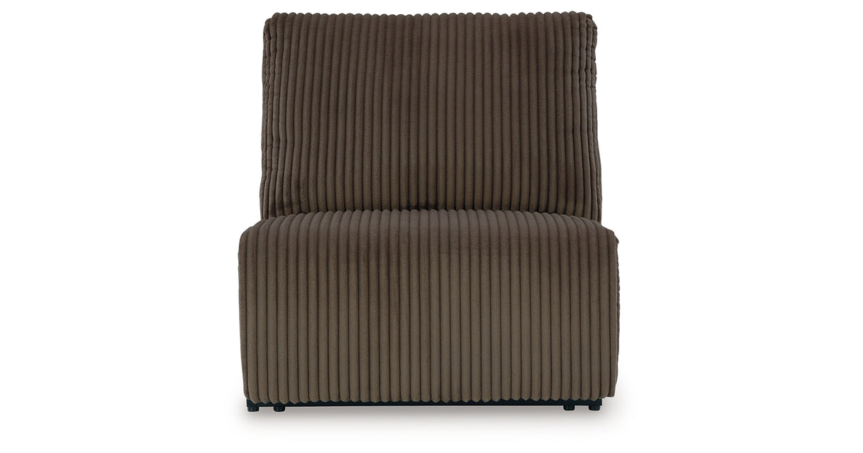 Top Tier Chocolate Armless Recliner from Ashley - Luna Furniture