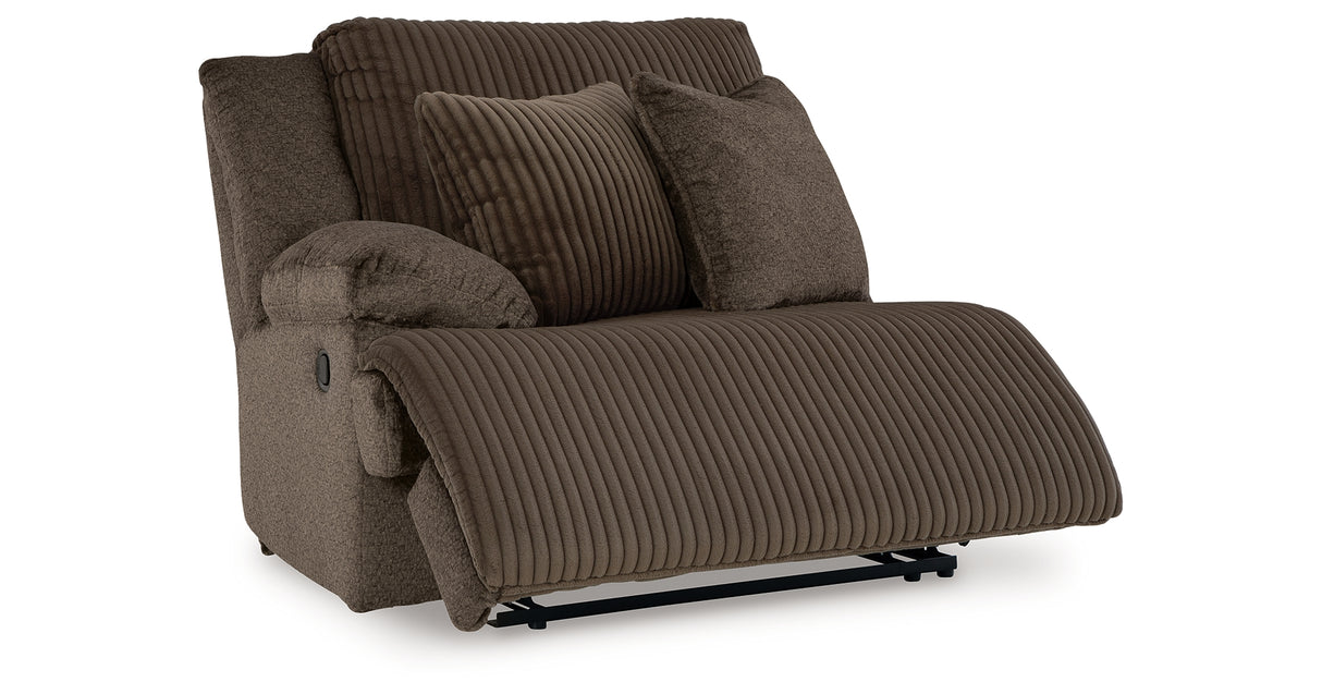 Top Tier Chocolate 3-Piece RAF Chaise Reclining Sectional from Ashley - Luna Furniture