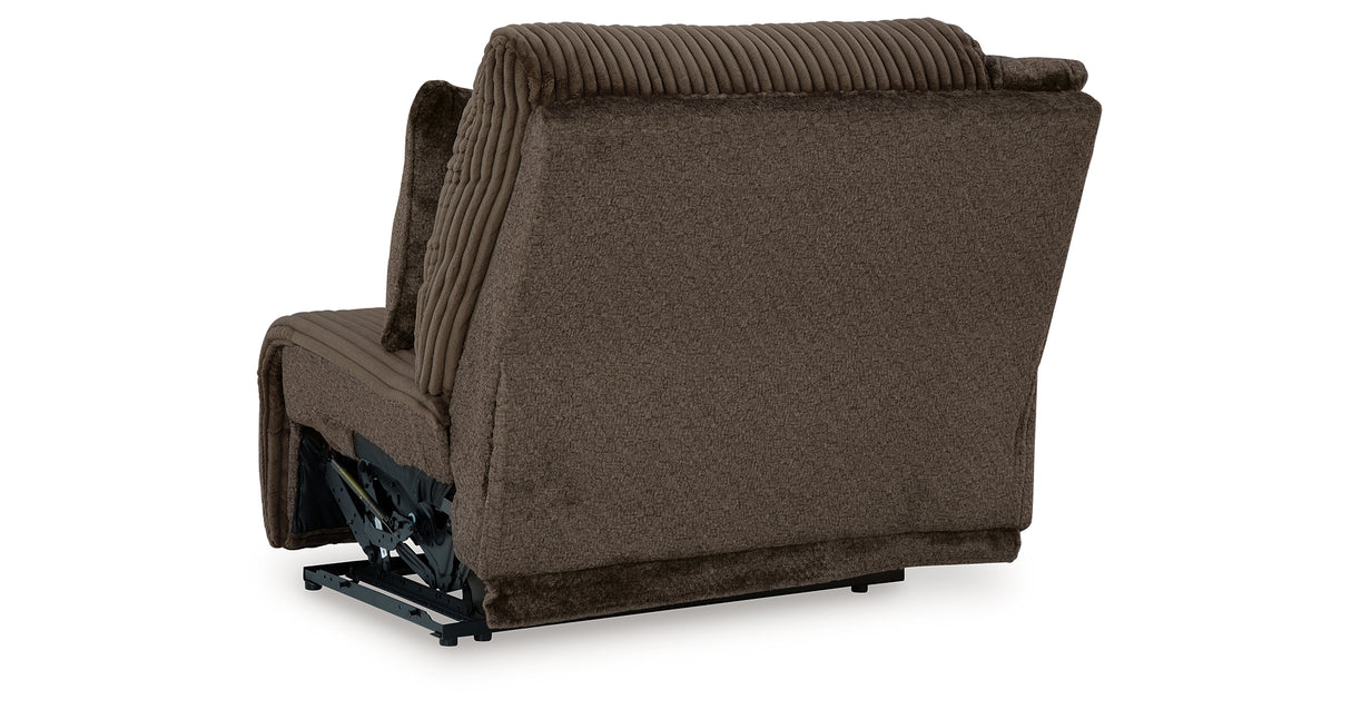 Top Tier Chocolate 3-Piece RAF Chaise Reclining Sectional from Ashley - Luna Furniture