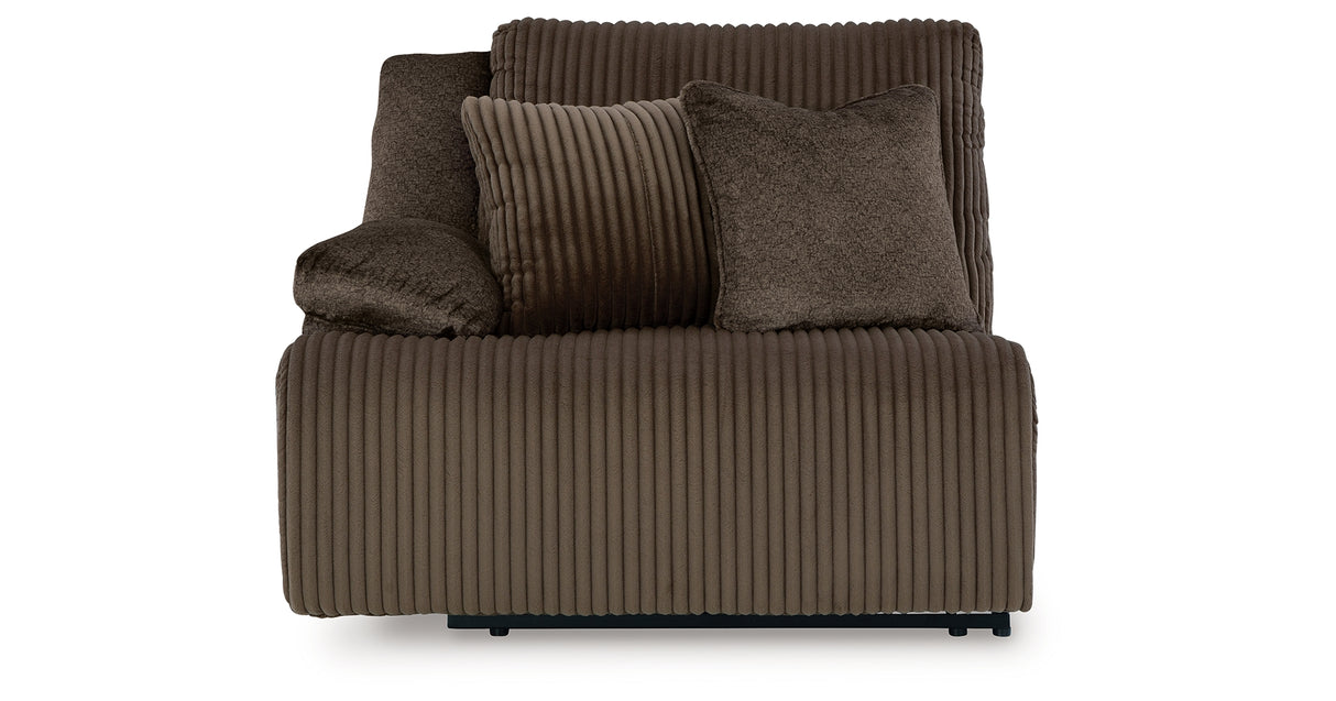 Top Tier Chocolate 3-Piece RAF Chaise Reclining Sectional from Ashley - Luna Furniture